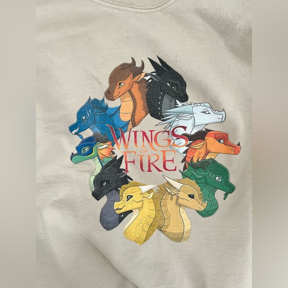 Wings Of Fire Characters Wings Of Fire Merch Tan crew neck sweatshirt - Picture 2 of 6
